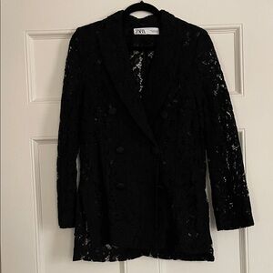 Zara Women's Black Lace Blazer